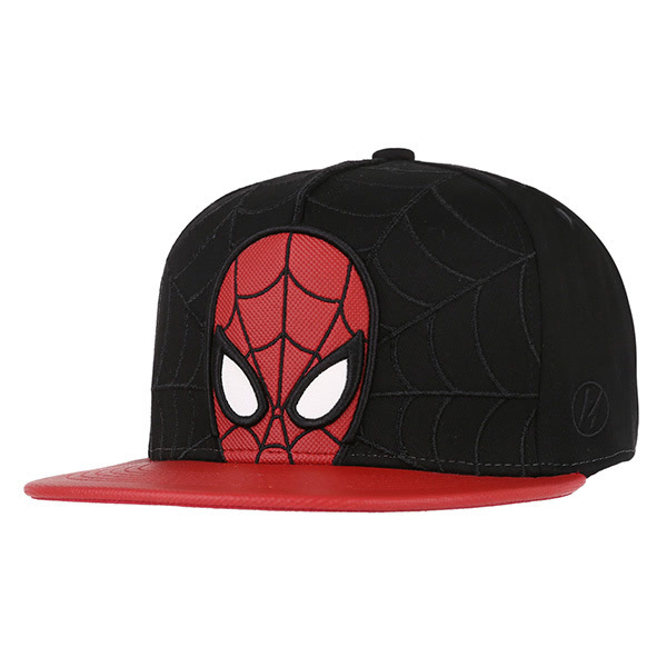 hatson-marvel黑色男女平檐棒球帽四季款蜘蛛侠系列